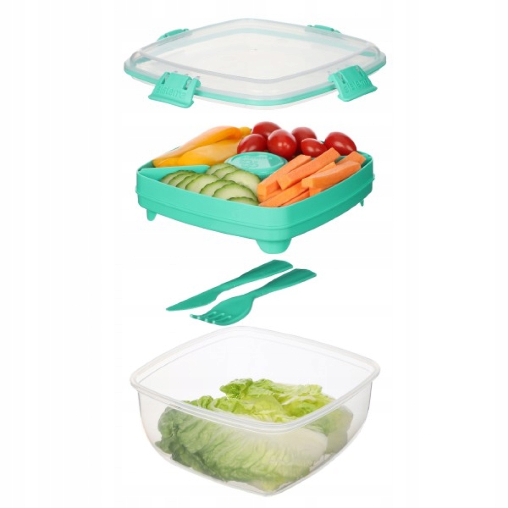 

Lunch Box śniadaniówka ze sztućcami Sistema 1,1 l