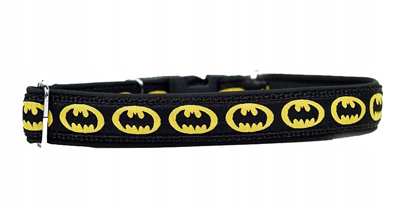 

mocna Obroża ribbonki, Batman, regulacja do 60cm