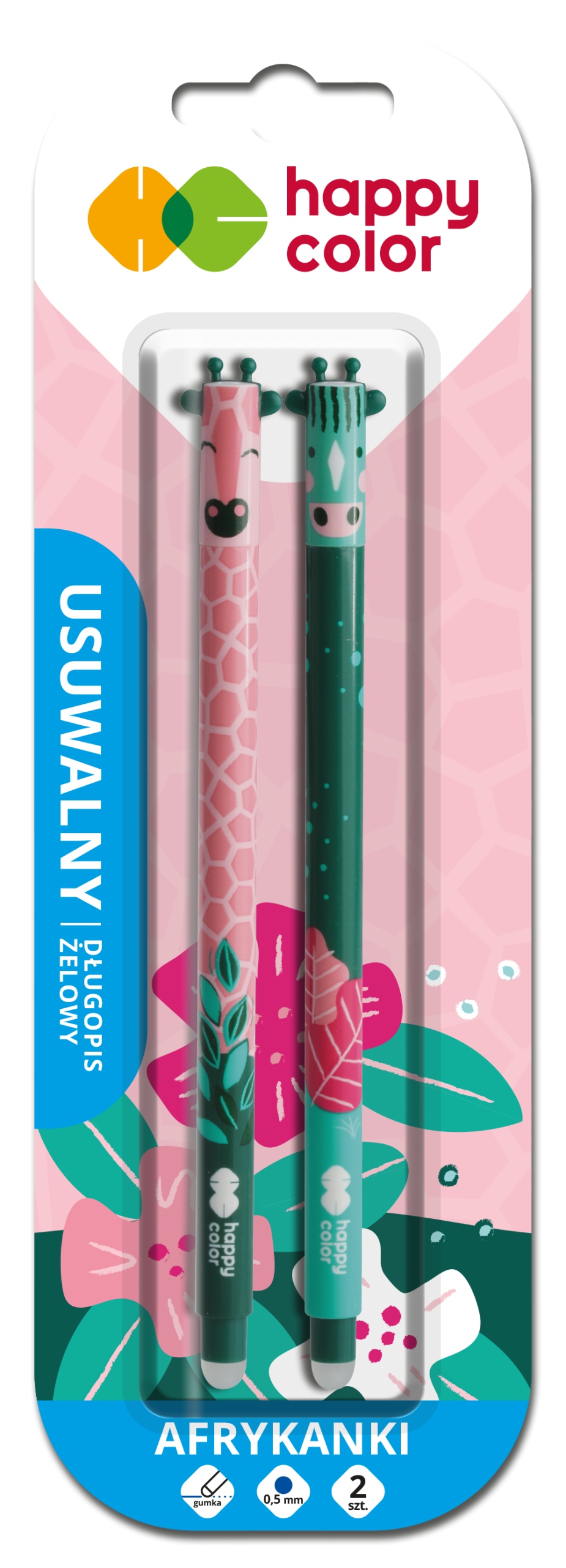 

Długopis zmazywalny Afrykanki 0.5mm 2 szt nieb. Hc