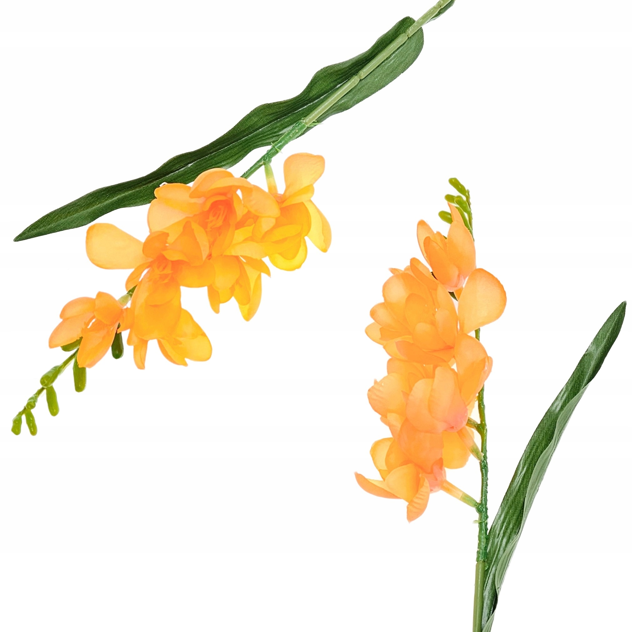 KWIAT KWIATEK SZTUCZNY GAŁĄZKA FREZJA POMARAŃCZOWY DŁUGI STROIKA 1SZT 41CM