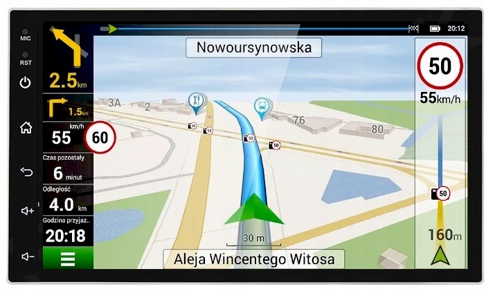 RADIO GPS 2DIN ANDROID AUTO USB RDS 4/64GB SIM Montaż 2-DIN