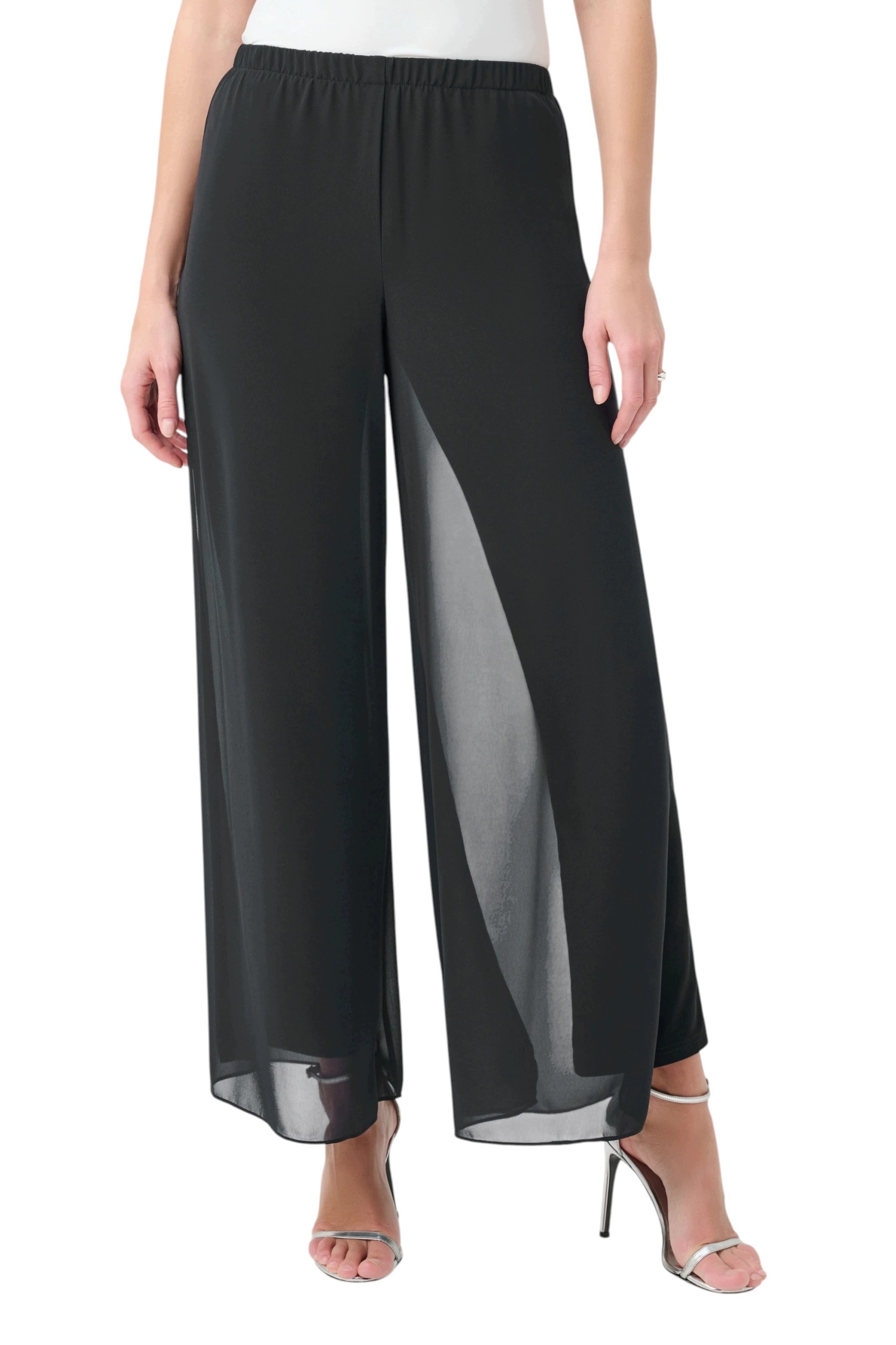 Joseph Ribkoff spodnie damskie czarne wysoki stan casual 36