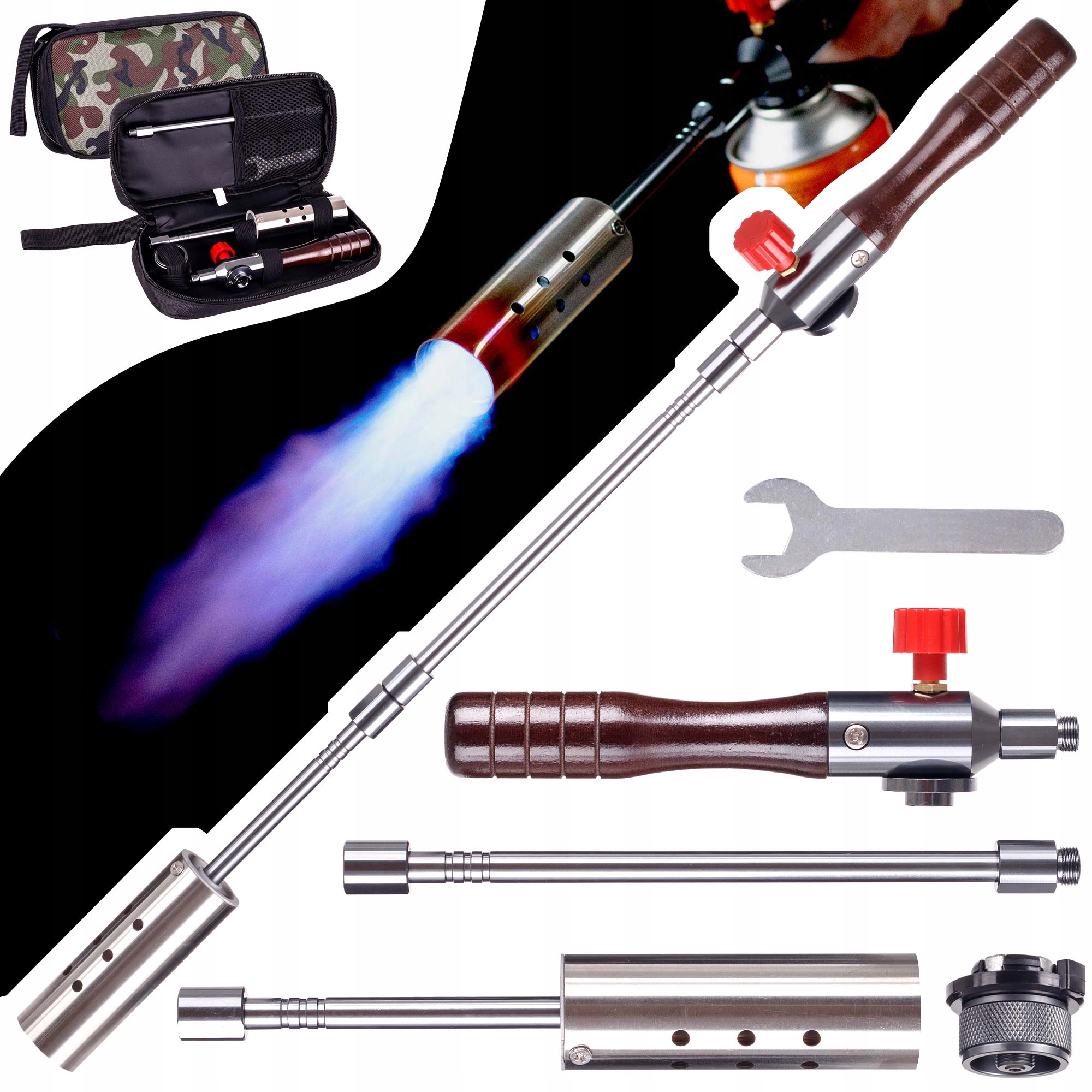 Plynový Hořák Pro Ohřev Pájení Opalování V Pouzdru Sada Pro