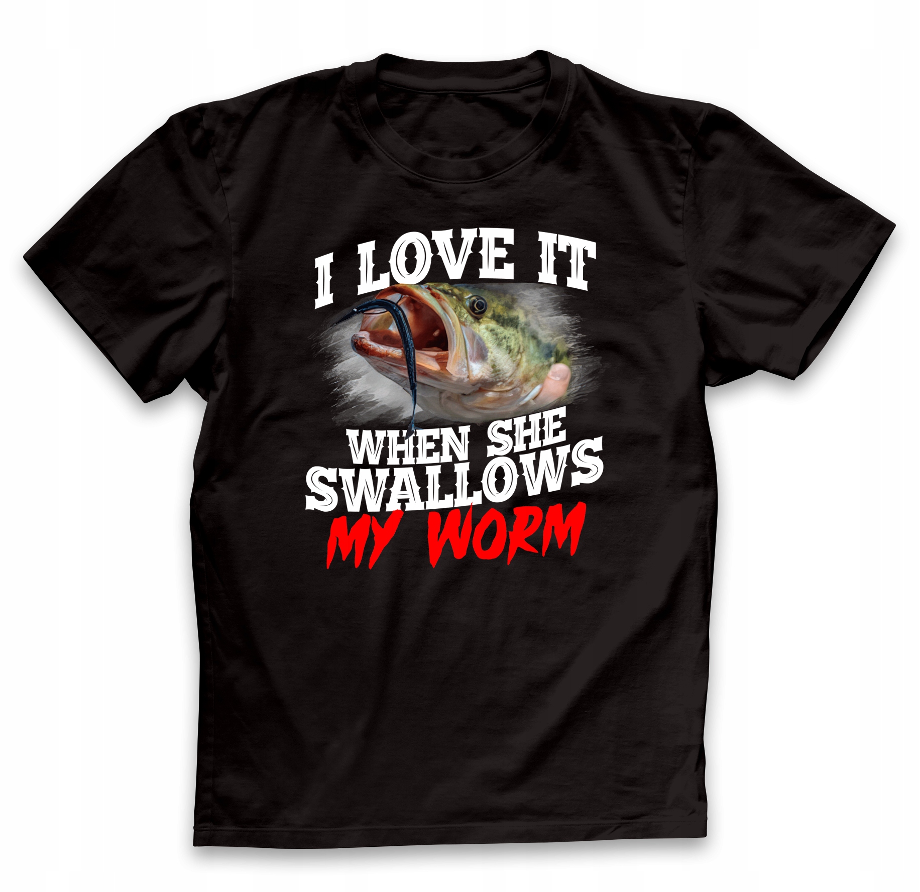 

Koszulka dla wędkarza Uwielbiam... czarna roz.XL