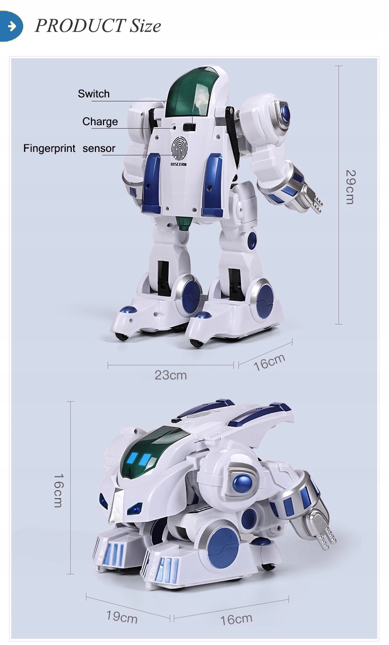 ROBOT INTERAKTYWNY TRANSFORMACJA ZDALNIE STEROWANY Certyfikaty, opinie, atesty CE EN 71