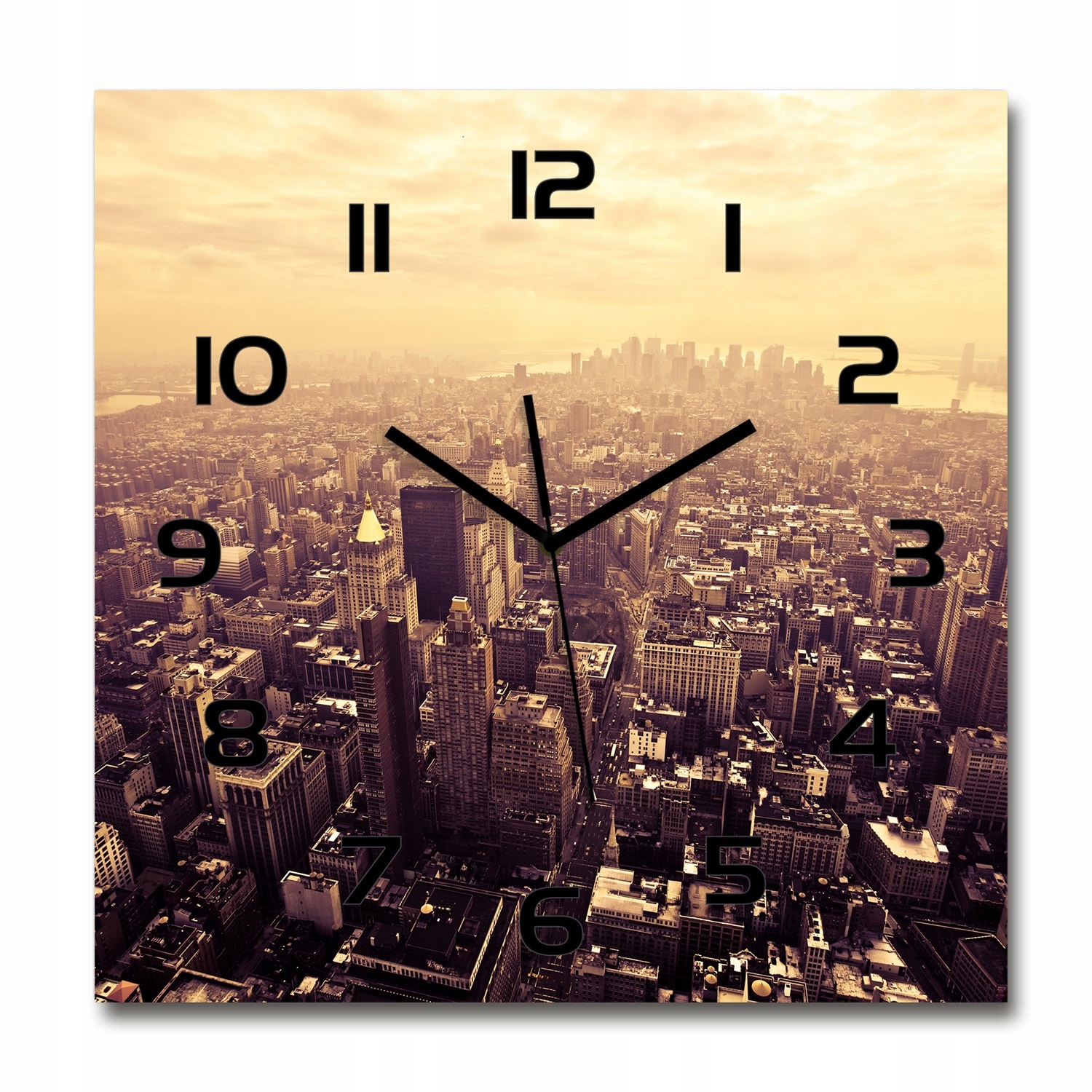 

Cichy szklany zegar Manhattan Nowy Jork 60x60 cm