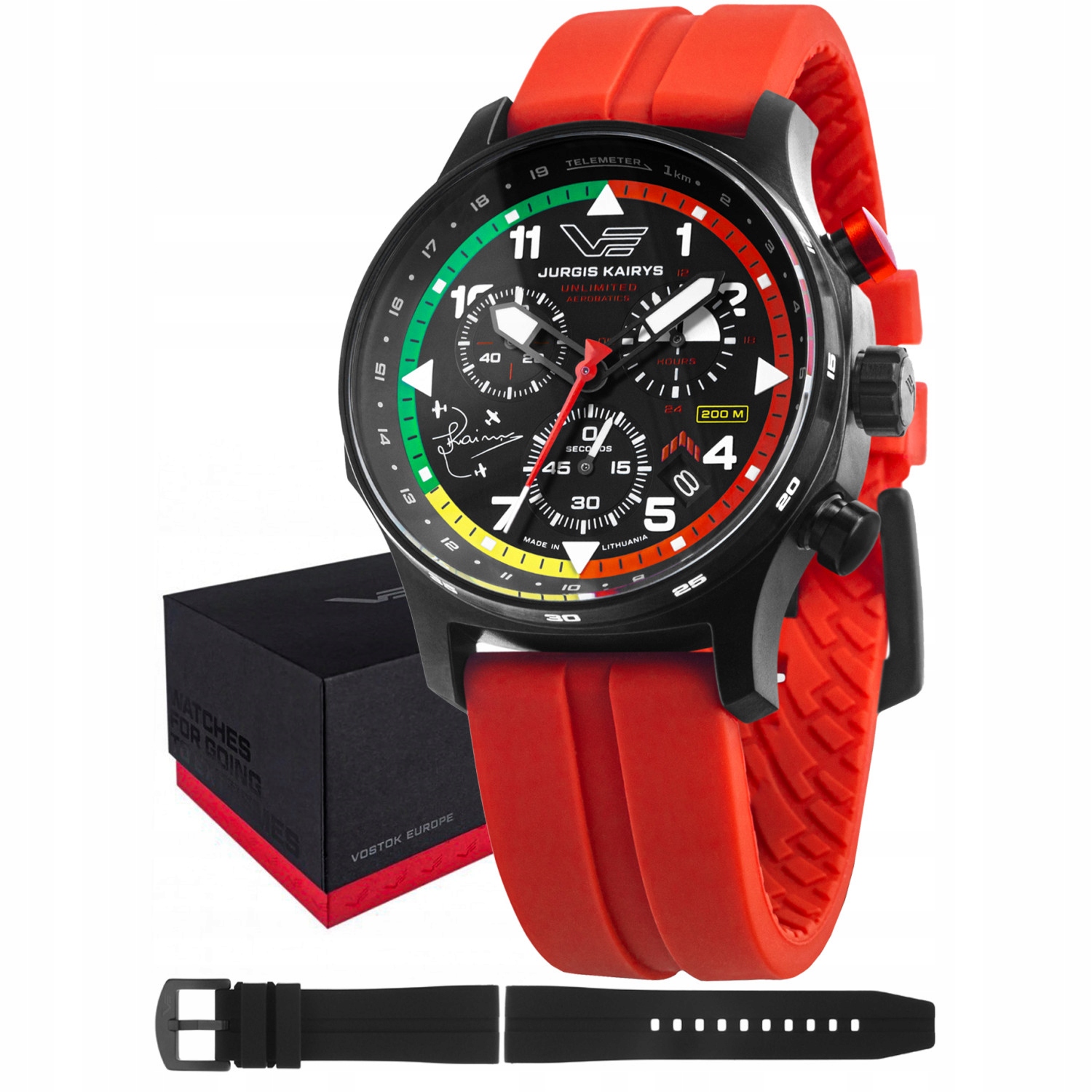Pánské Hodinky Vostok Europe VK68-592C775 červené