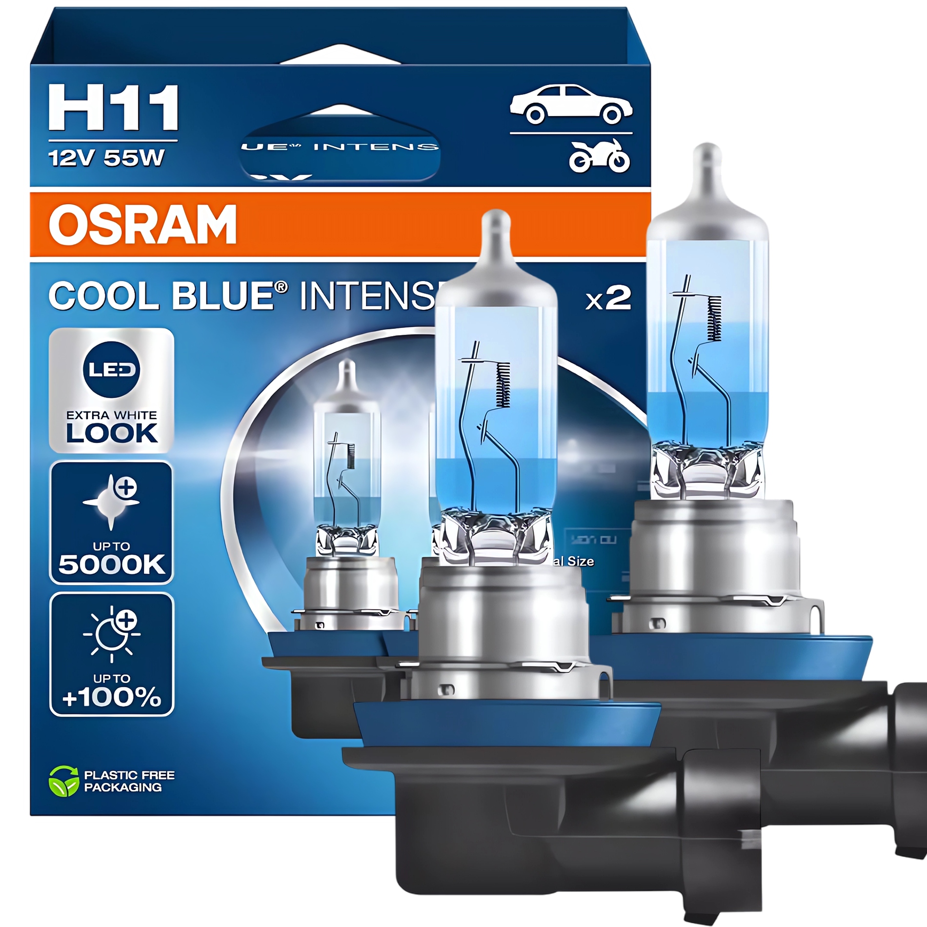 Žiarovky H11 Osram Cool Blue Intense Extra White 5000K Next Gen 12V 55W Kpl