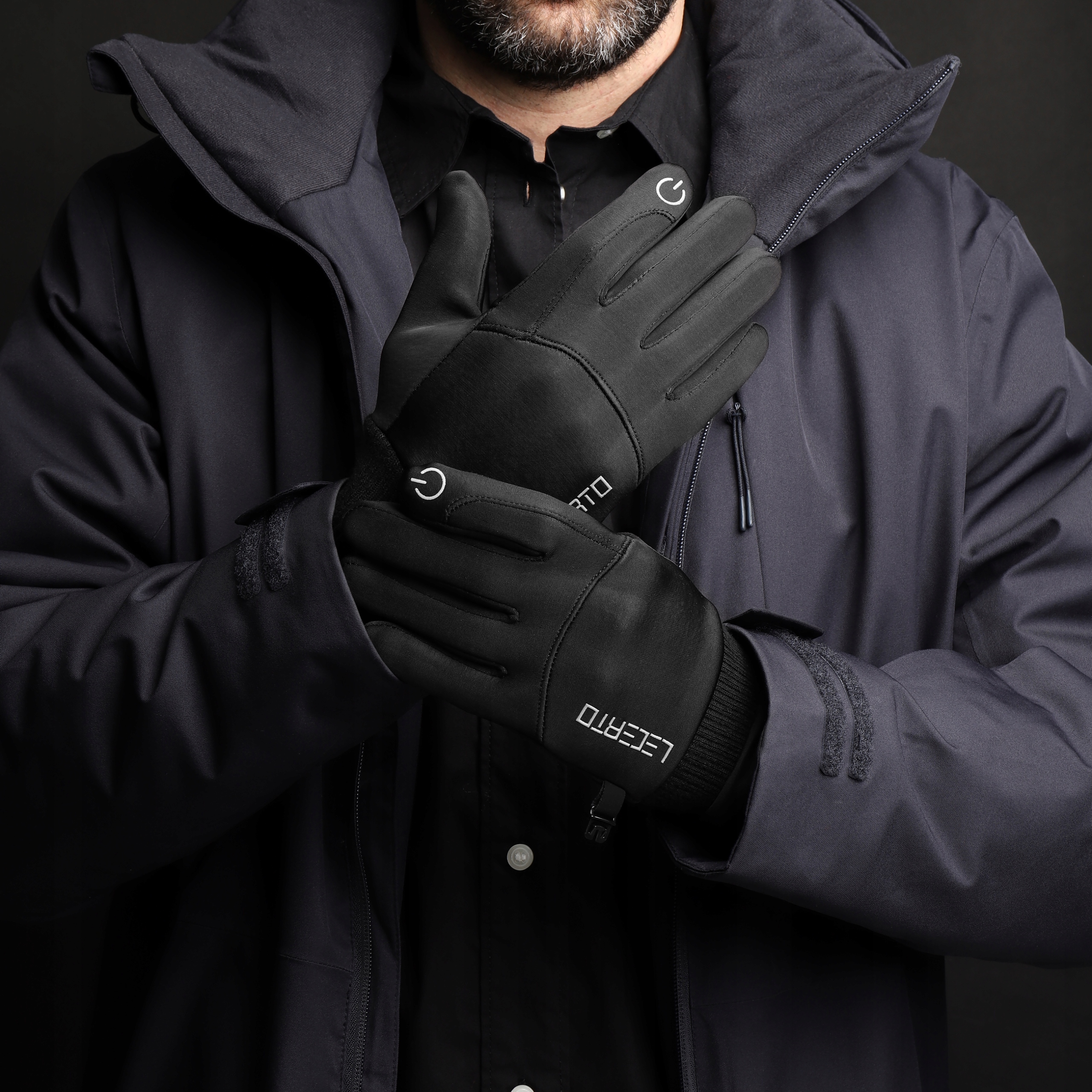 ZIMOWE OCIEPLANE RĘKAWICZKI DOTYKOWE WODOODPORNE WIATROSZCZELNE LECERTO Stan opakowania oryginalne