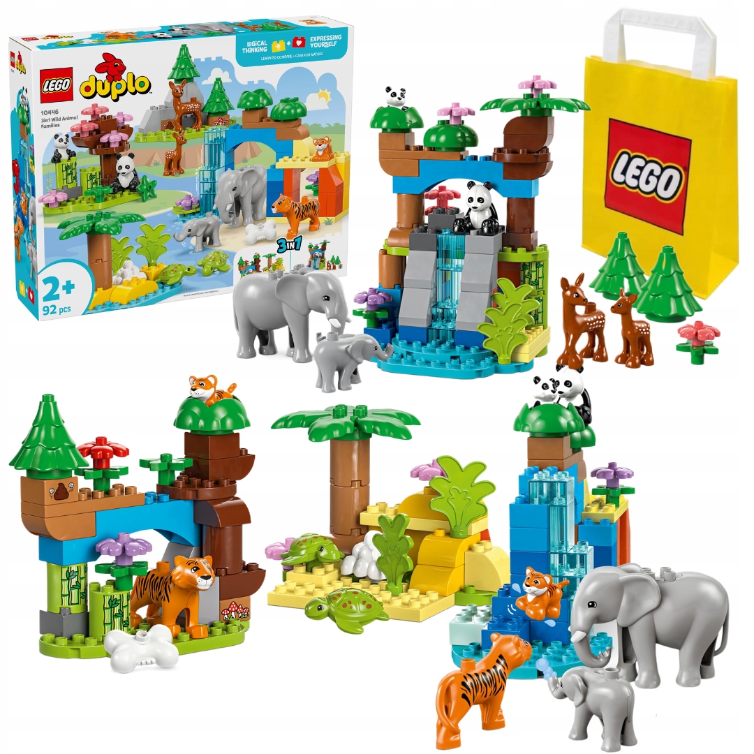 Lego Duplo 10446 Rodiny divokých zvířat 3v1 Novinka 2+ Velký set