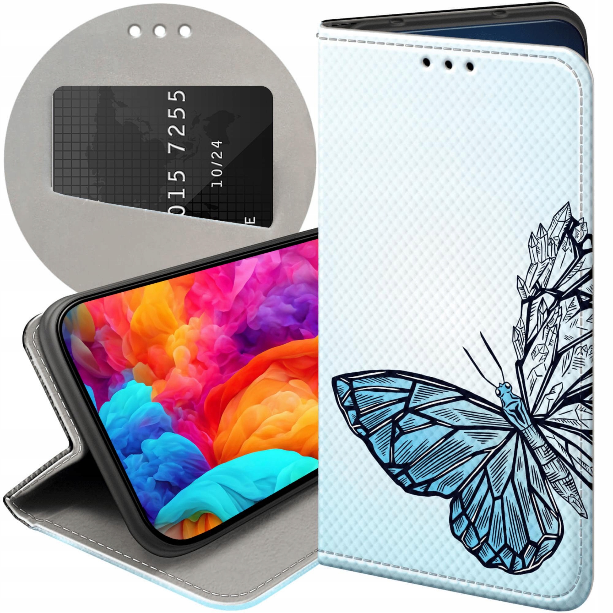 Etui Z Klapką Do Honor 400 Motyle Butterfly Barwne Futerał Pokrowiec