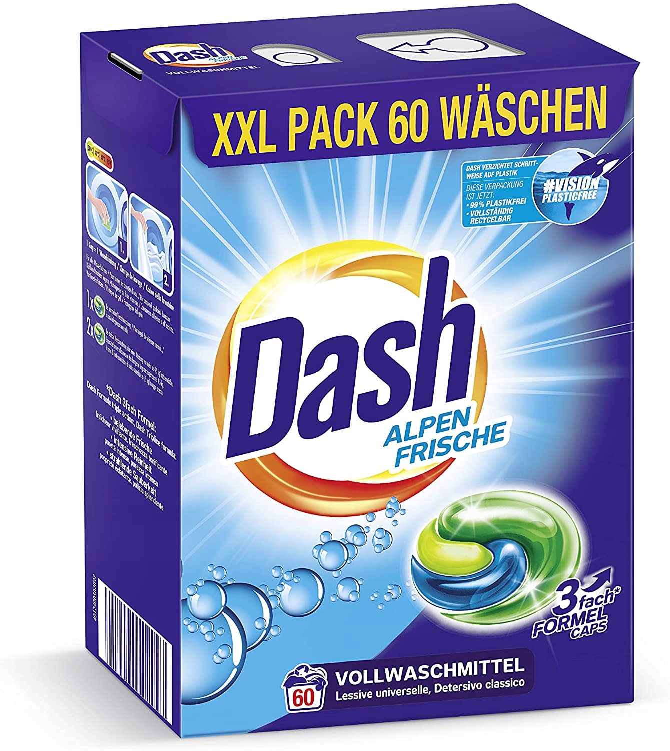 

Niemieckie Kapsułki do prania Dash Alpen .60 szt.