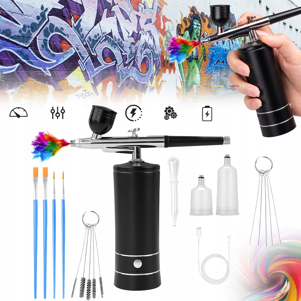 Bezdrátová Sada Airbrushů, Mini Štětec Na Líčení, Zdobení Dortů