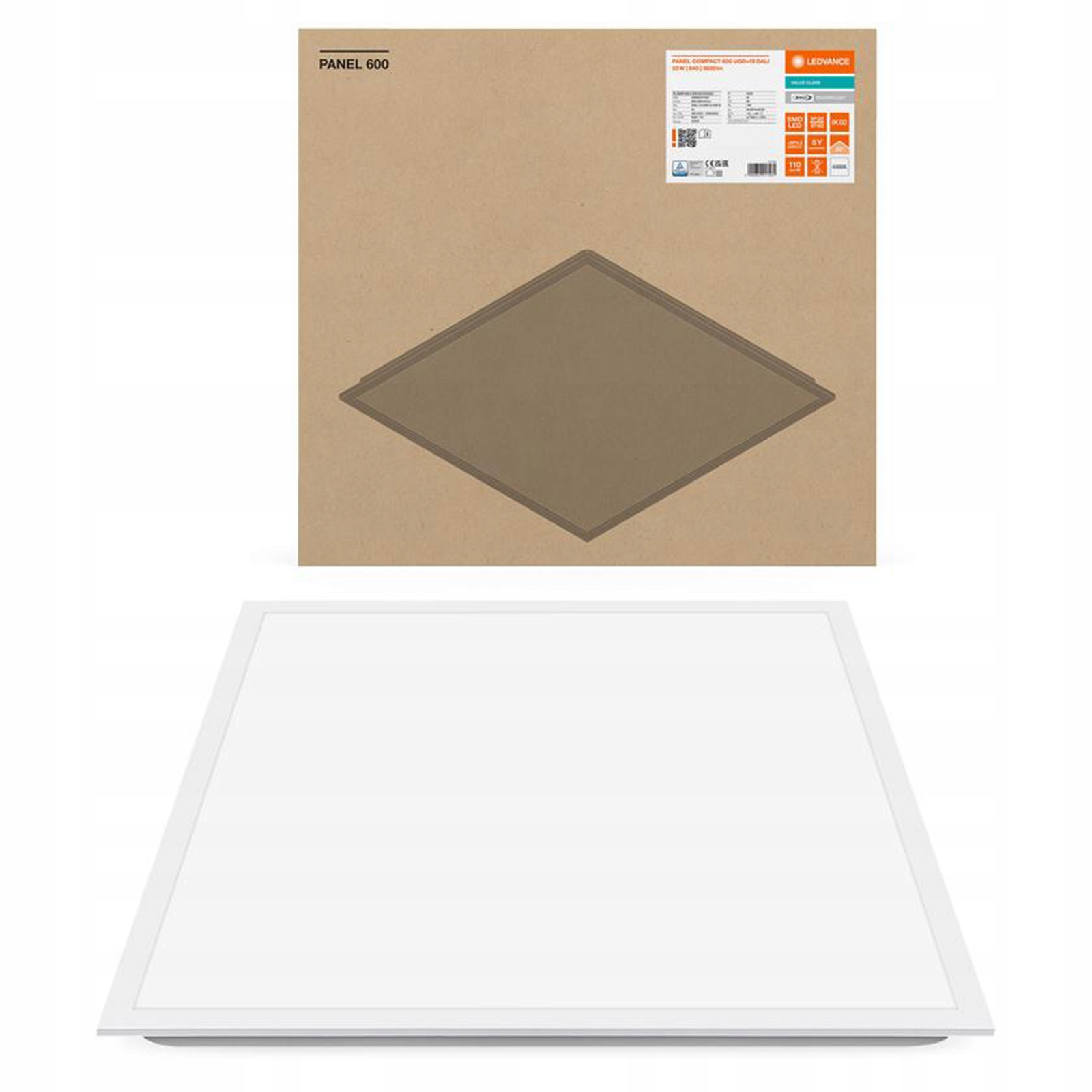 Panel Led Kancelárske svietidlo Stropná lampa Kaseton 33W 4000K 60x60 cm UGR19