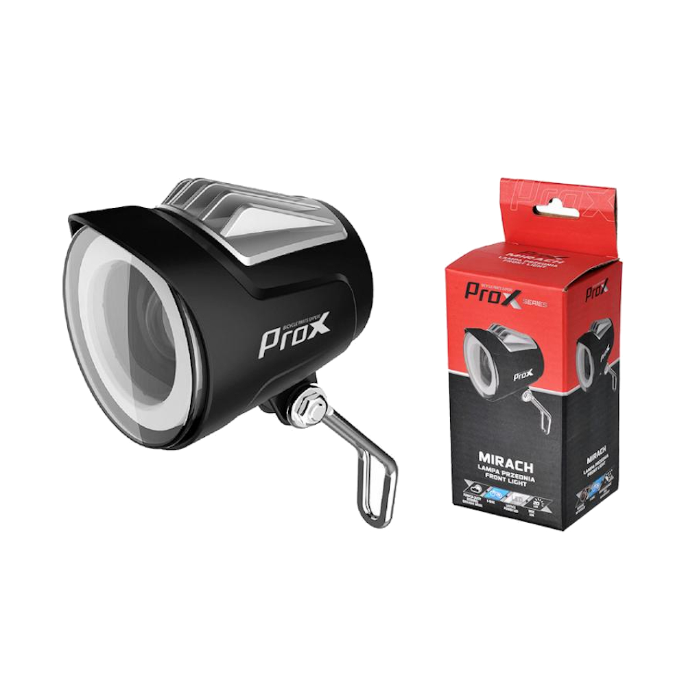 Lampa Rowerowa Przednia Prox Mirach do E-bike Klakson Lampka Do Widelca