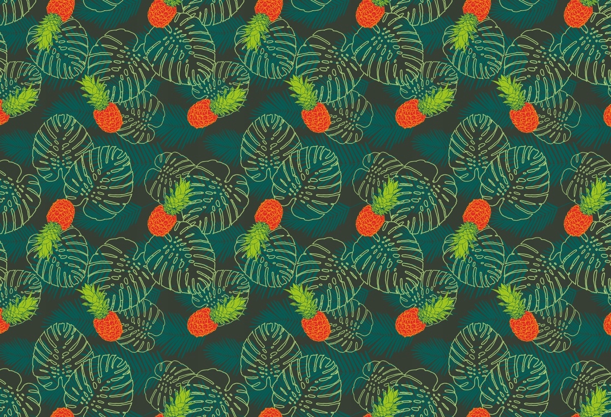 

Tapeta Flizelinowa Palma Liście Owoce - 104x70