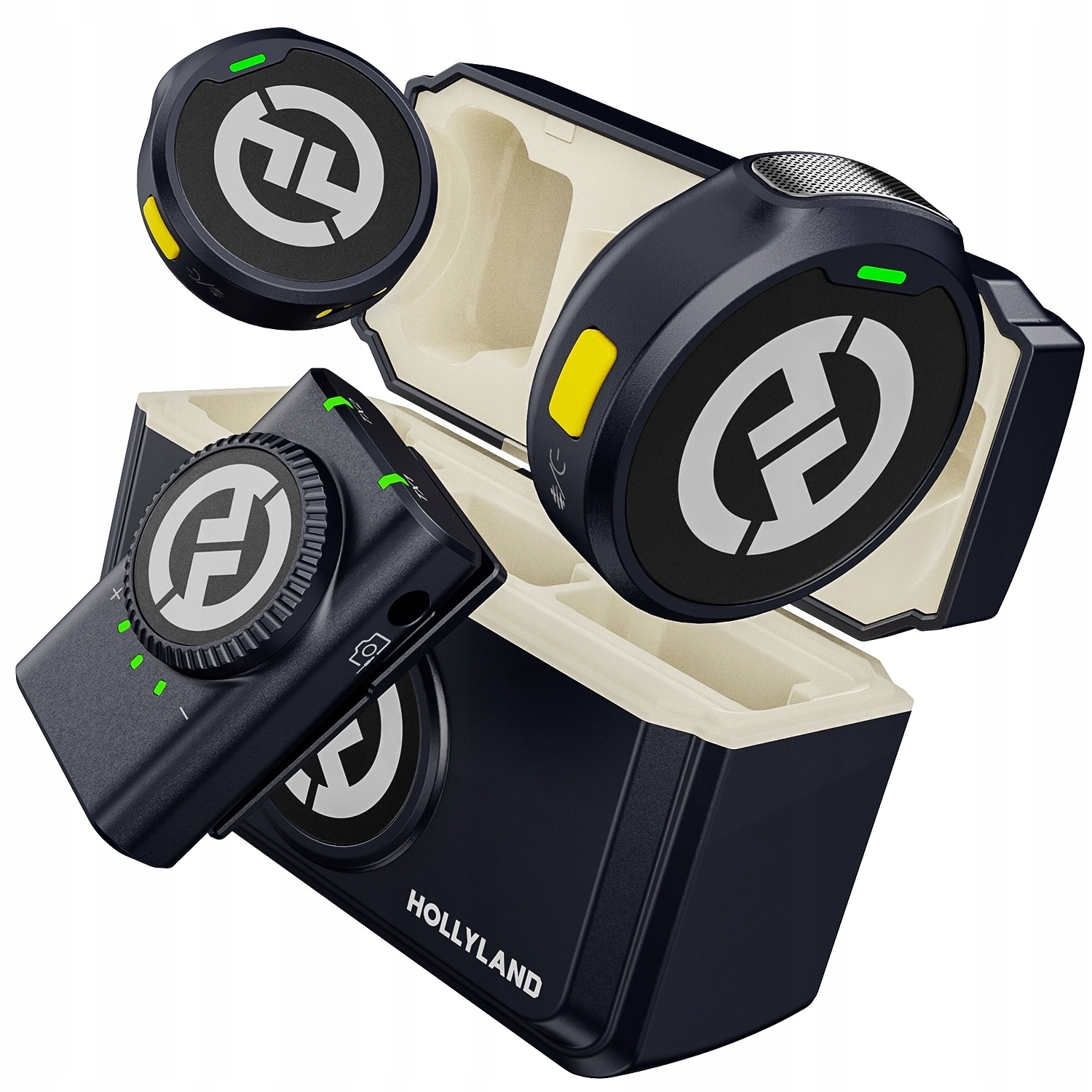 Bezdrátový kravatový mikrofon Hollyland Lark M2 pro kameru 300 m (2TX+1RX)