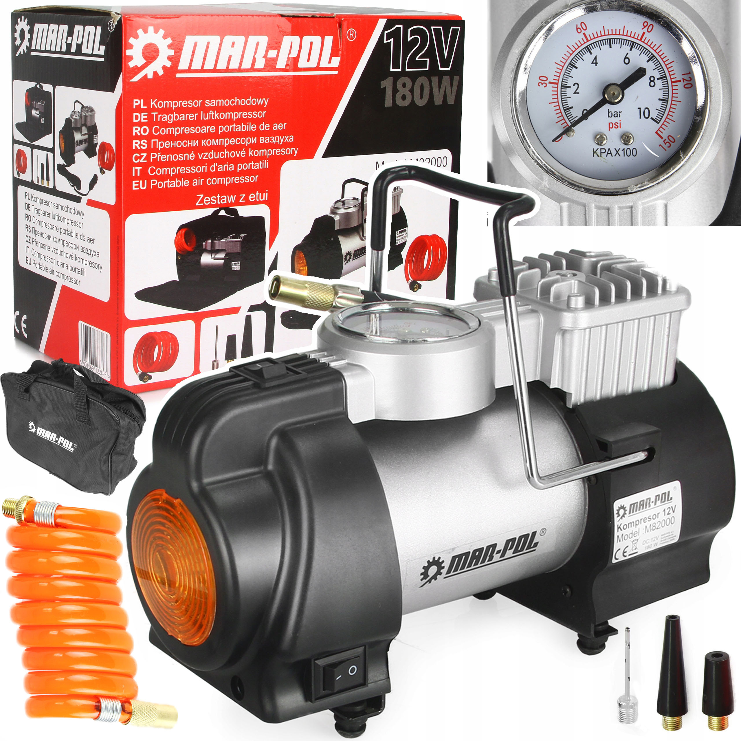 

Kompresor Samochodowy 12V Na Zapalniczkę Manomater