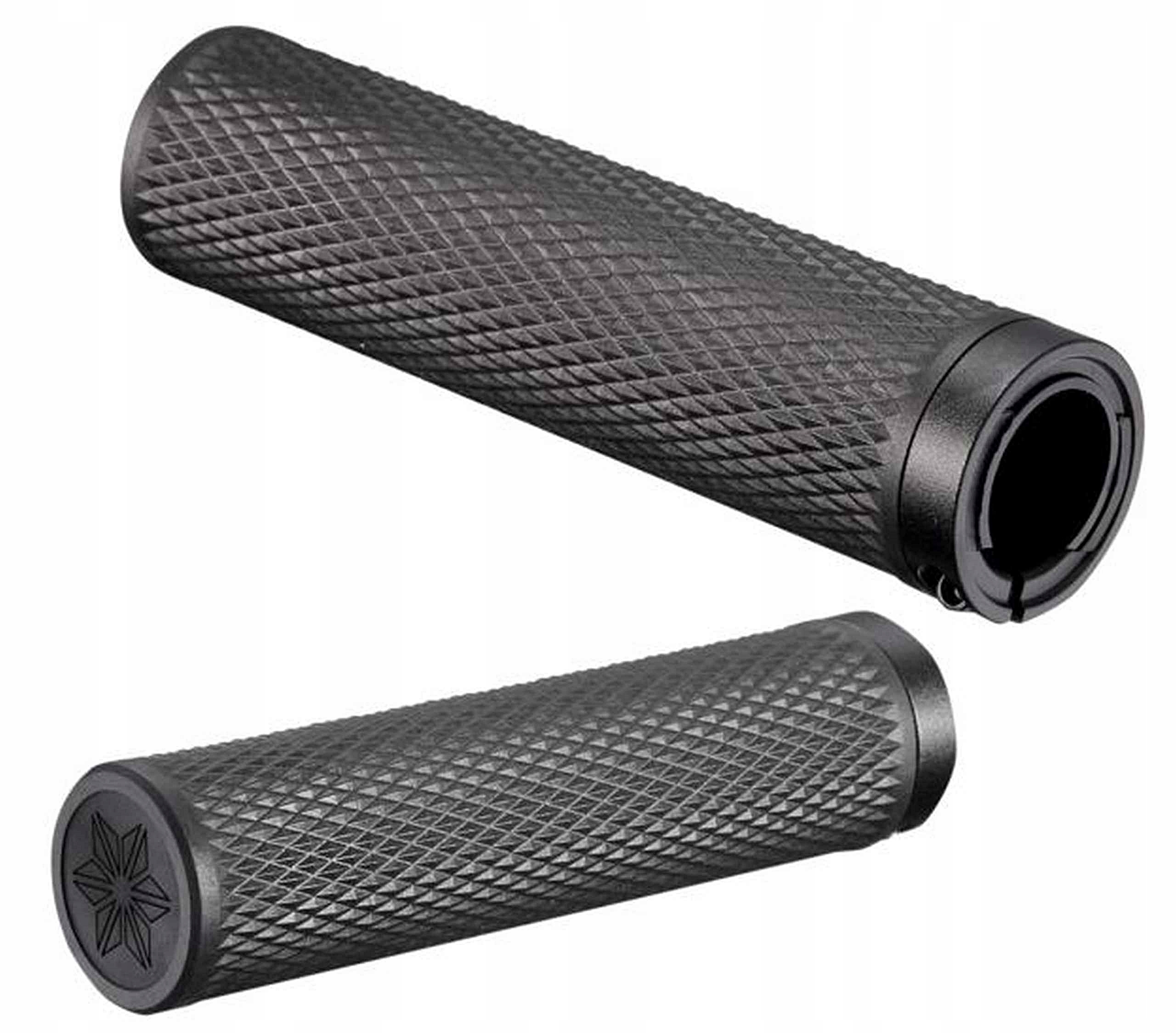SUPACAZ DIAMOND Chwyty Rowerowe z Obejmą BLACK