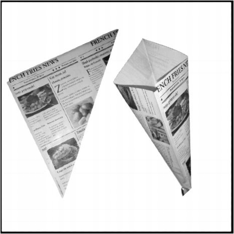 Opakowania na popcornu rożki frytki 200szt 125g