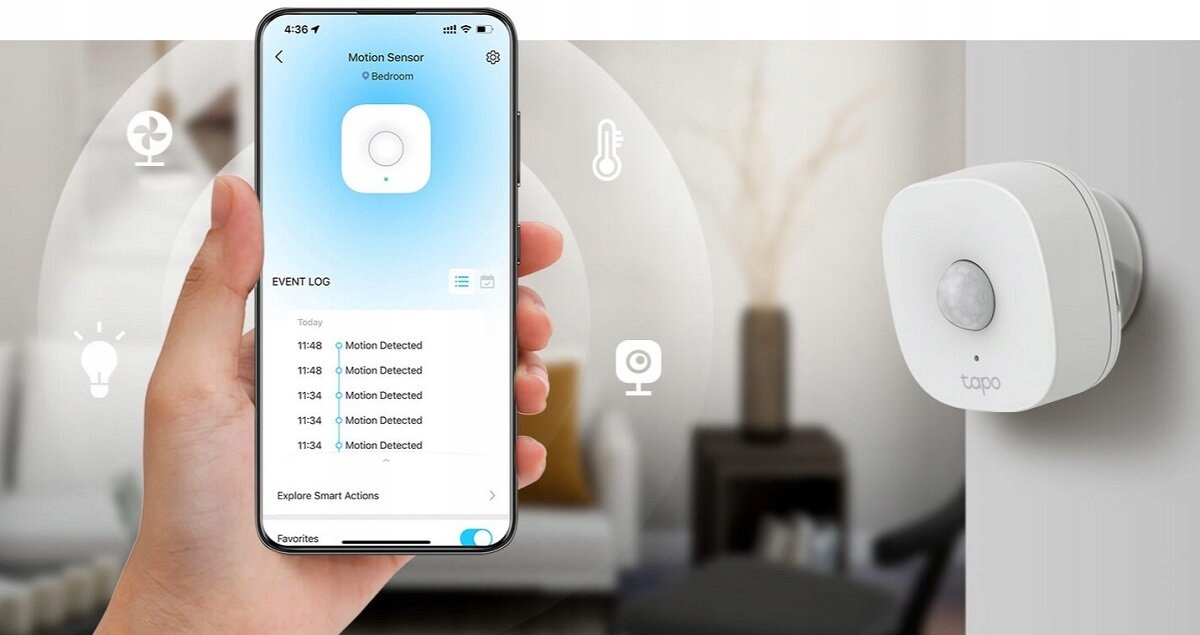 Czujnik ruchu TP-LINK Tapo Smart T100 Waga produktu z opakowaniem jednostkowym 0.1 kg