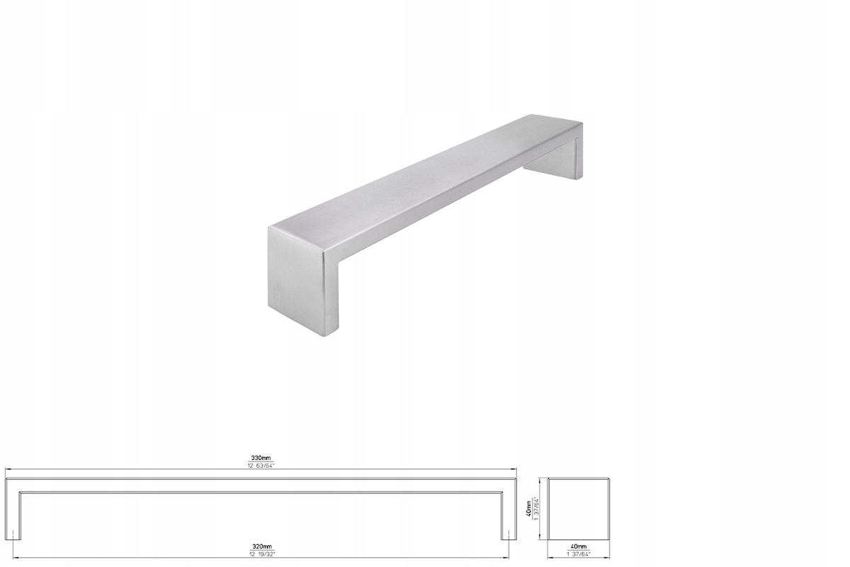 Nábytková úchytka Siro 1739-330N1 nerezová ocel kartáčovaná ocel