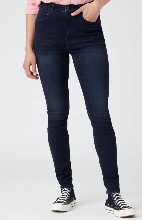 Wrangler Dámské Tmavě Modré Úzké Nohavice 28/32 7AA
