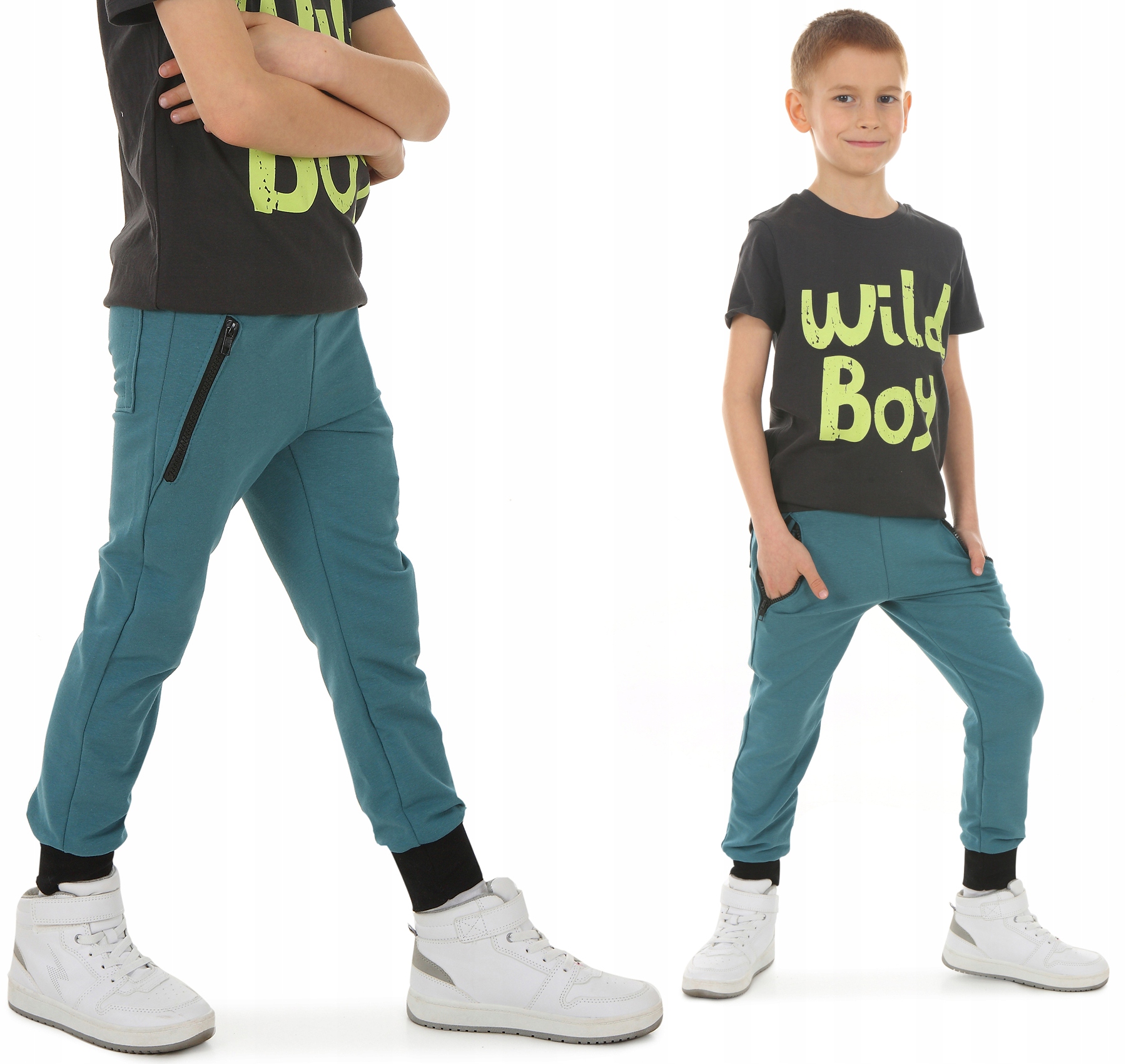 

Spodnie dresowe dla chłopca 122 Turkus