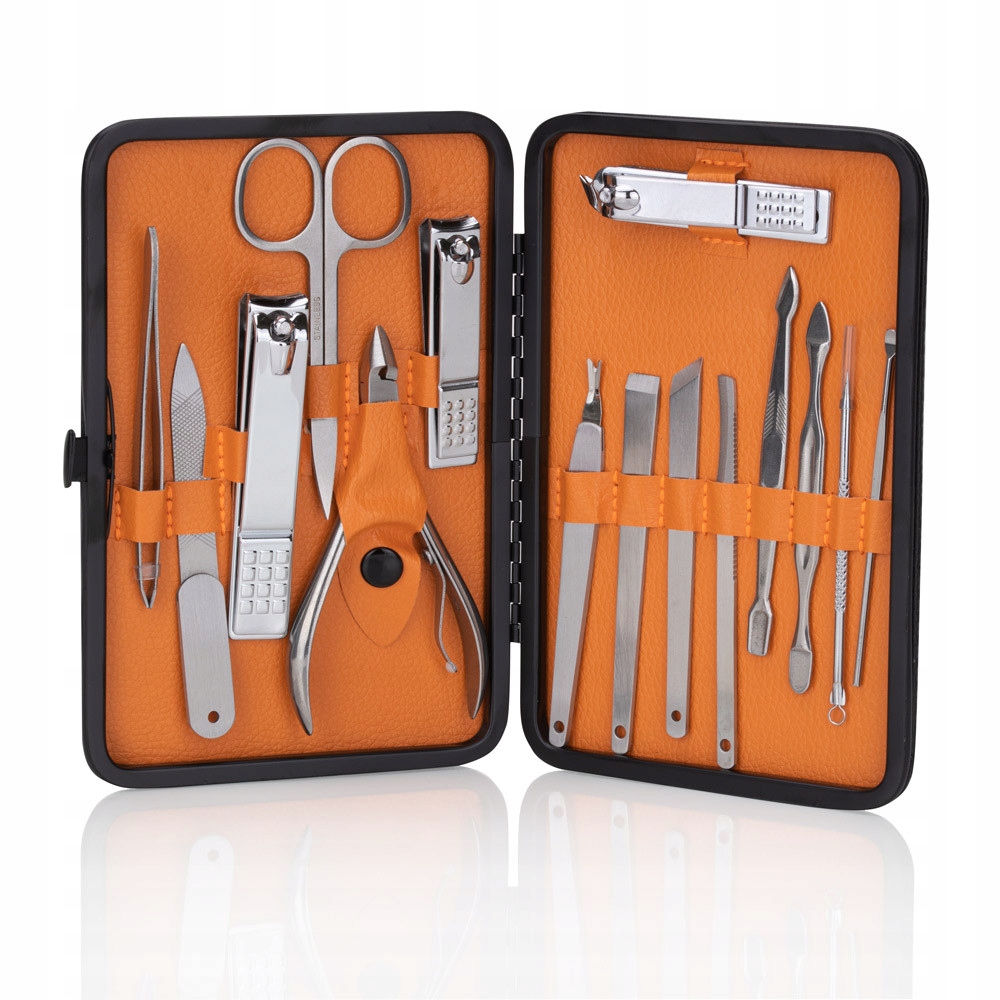 

Zestaw 15 akcesoriów do manicure pedicure w Etui