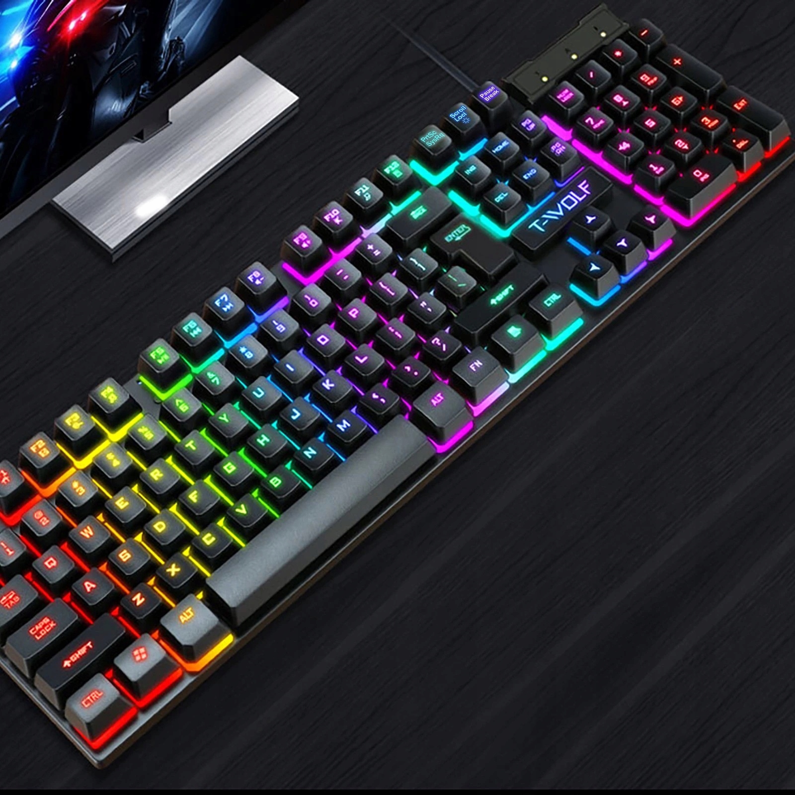 Игровая клавиатура с подсветкой LED Gaming Code производитель T-WOLF RGB