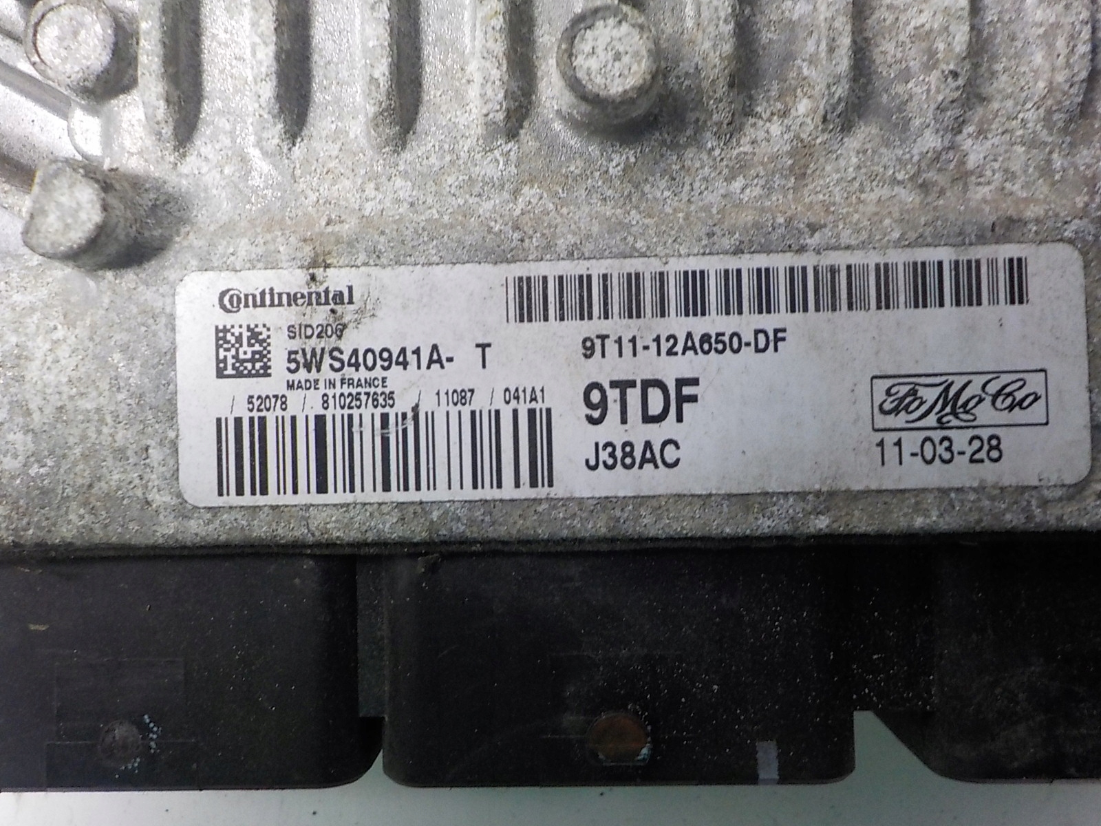 FORD TRANSIT CONNECT computer control unit 9T11-12A650-DF 5WS40941A-T 9TDF