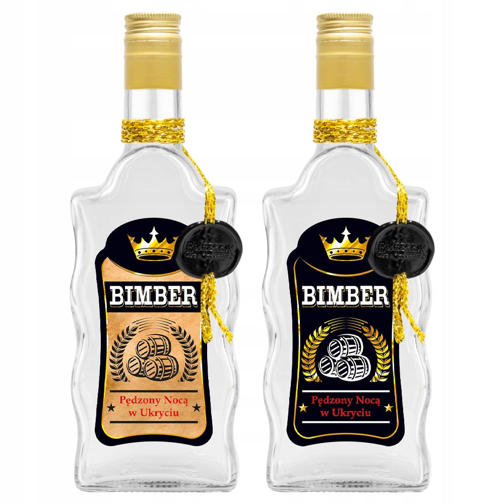 

Butelka zdobiona fala 500ML Bimber Premium