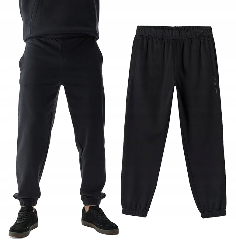 Pánské teplákové kalhoty 4F jogger M0785 20S zateplené, černé, velikost M
