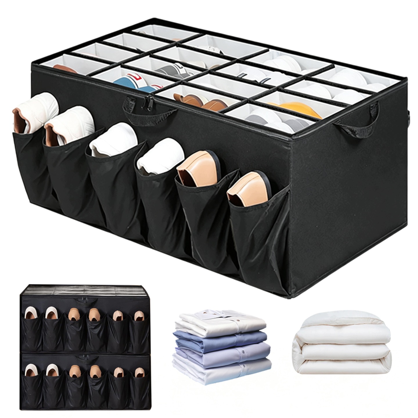 Krabička Z Tkaniny 75X40X31 CM Organizér Do Skříně