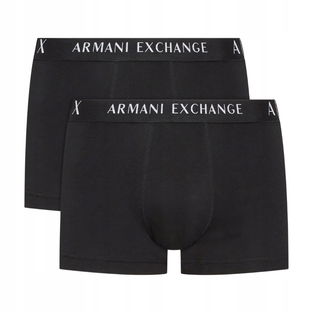 Armani Exchange Černé pánské boxerky 2PACK L