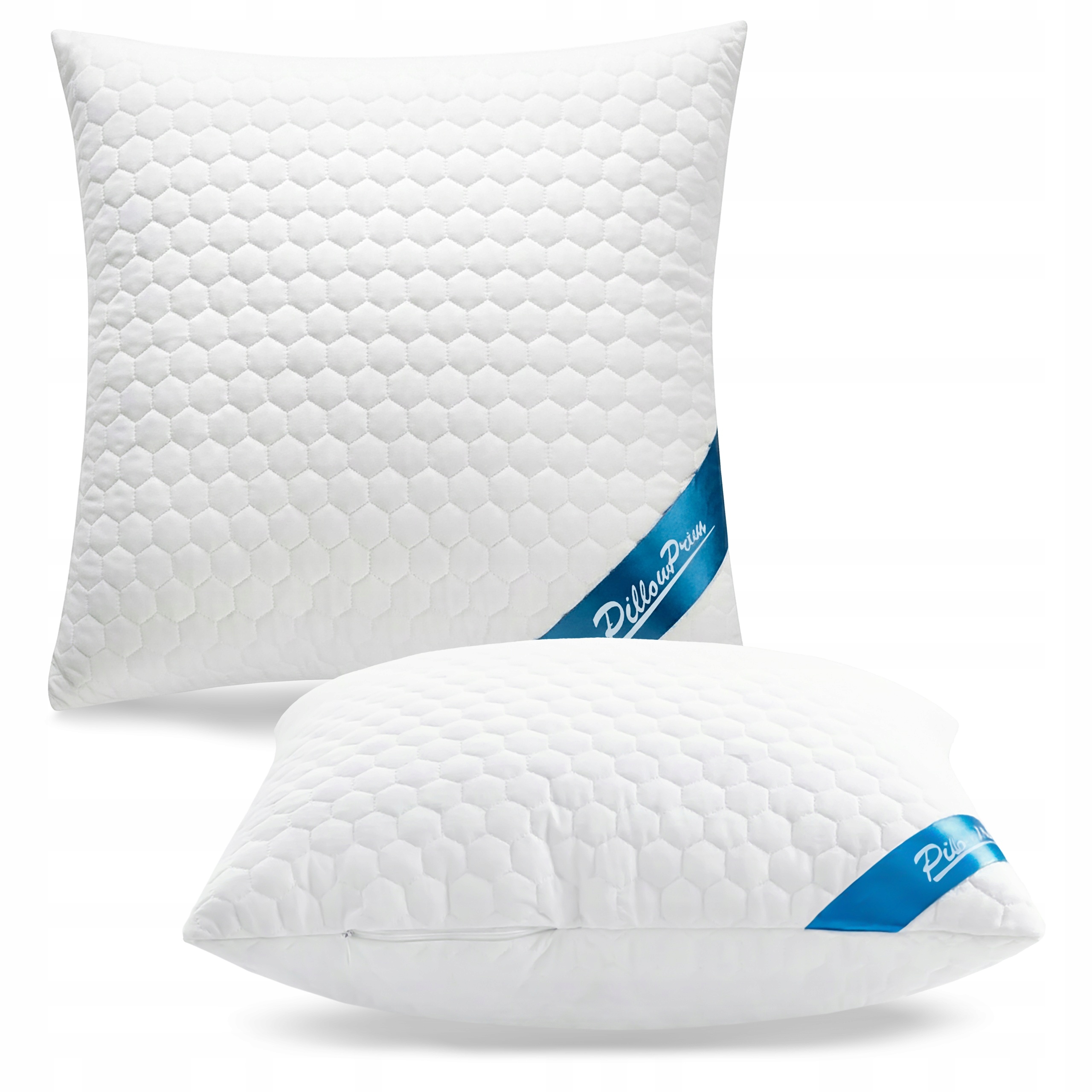 2 x Antialergický polštář péřová poduška 70 x 80 cm Polštář s nastavitelnou výplní