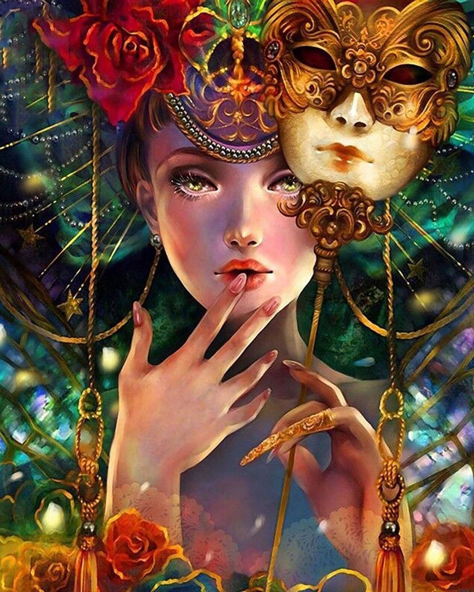 Diamantová Výšivka Diamond Painting Mozaika Maska 45x55 cm 5D sada