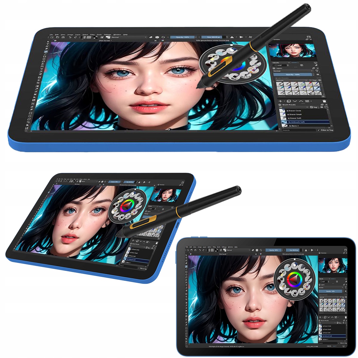 Bosto BT-101C Profesjonalny Tablet graficzny pióro do komputera Niebieski