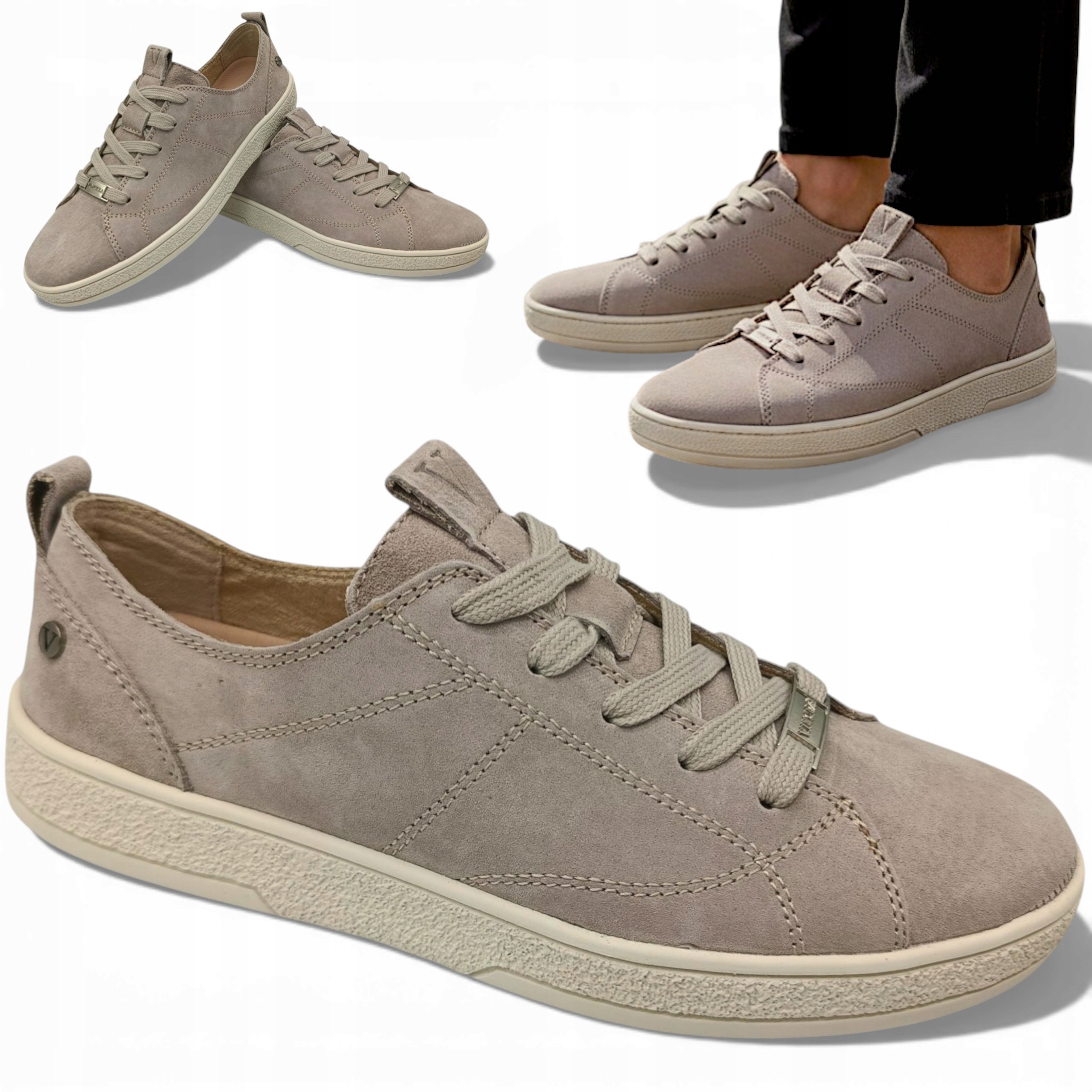 Dámské kožené tenisky 41 Pohodlné jarní šněrovací polobotky Vinceza