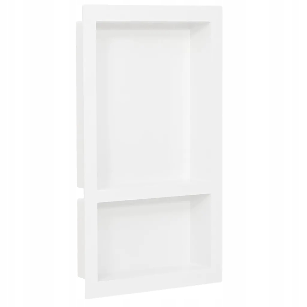 Sprchová Vanička se 2 policemi, bílá, lesklá, 41x69x9 cm