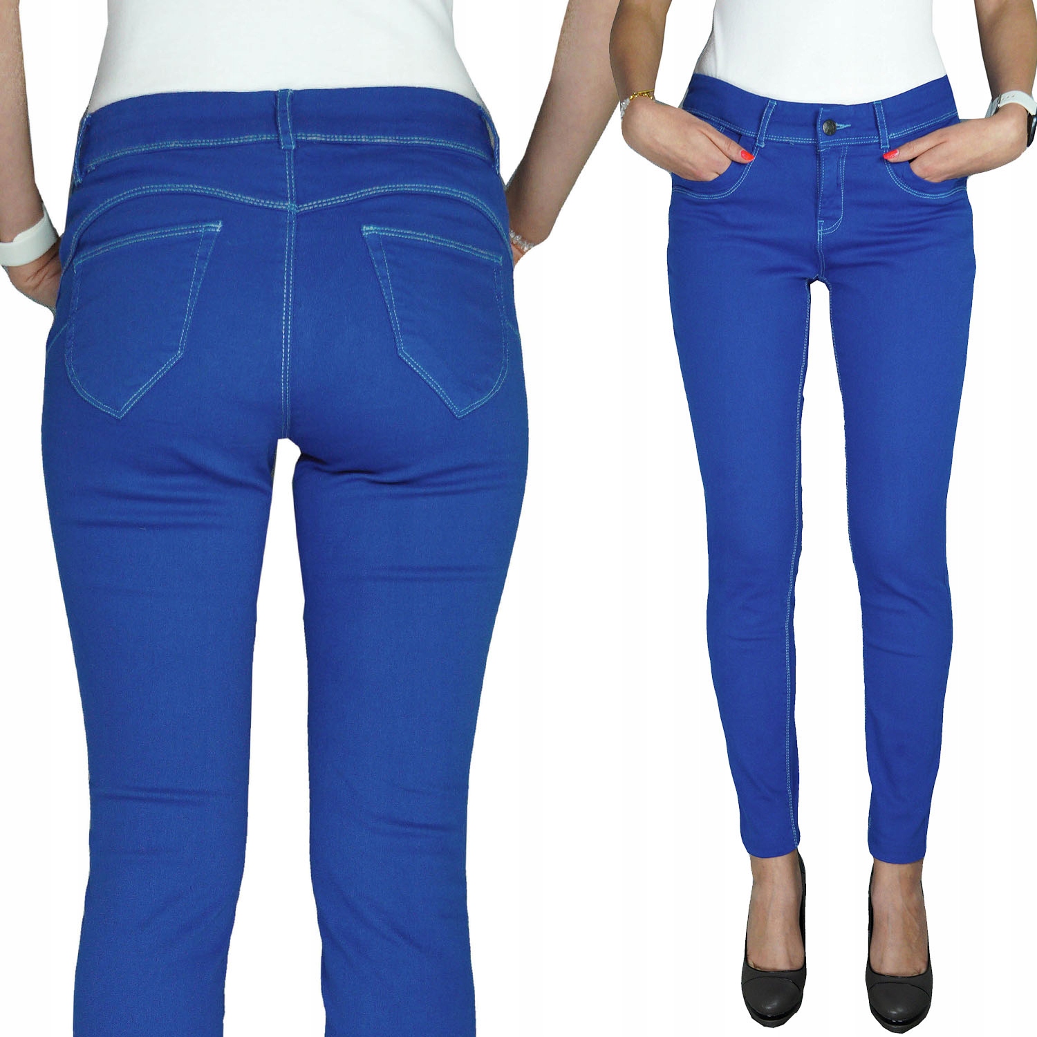 

C&a Niebieskie Damskie Jeansy Spodnie Rurki 46