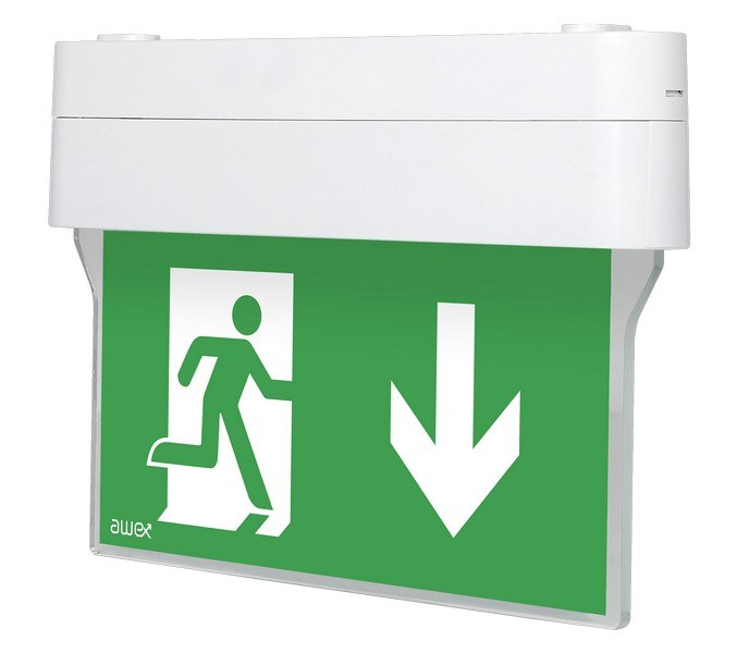 Led nouzové svítidlo Arrow N dvouúčelové 1W 6000K 1h PU31,PU41, bílé, I