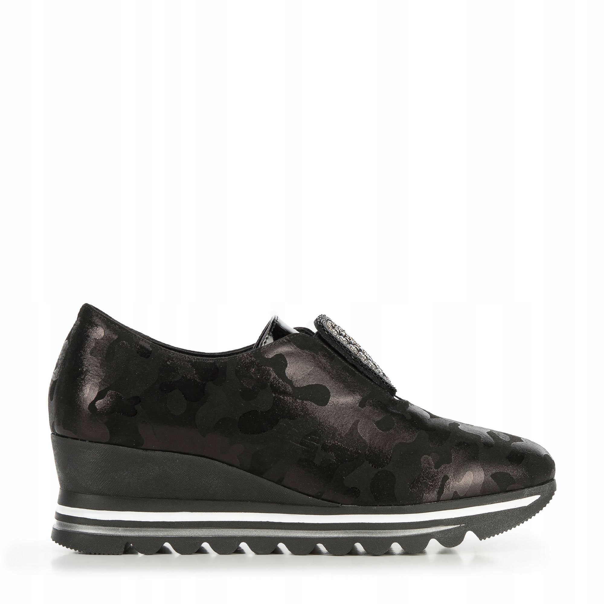 Wittchen damskie sneakersy metaliczne czarne