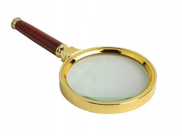 LUPA RĘCZNA 80mm 2x ZŁOTA SZKŁO ELEGANCKA (4134)