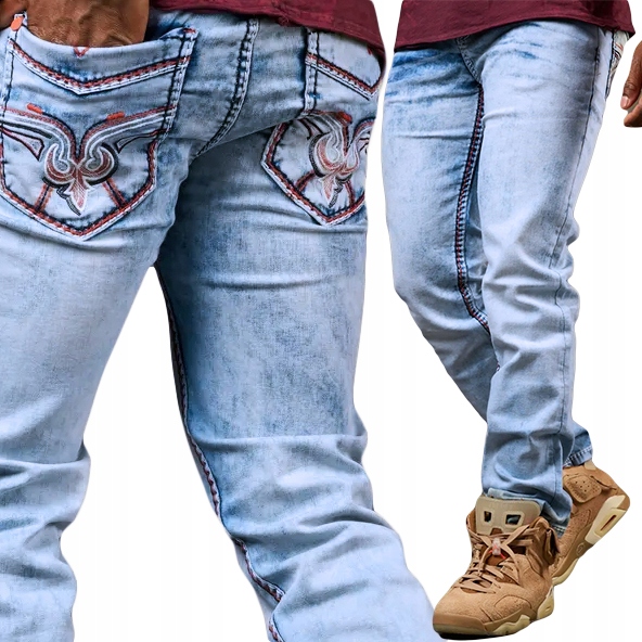 Cipo Baxx Džíny Přetíratelné Silná nit Barva Světlá s elastanem