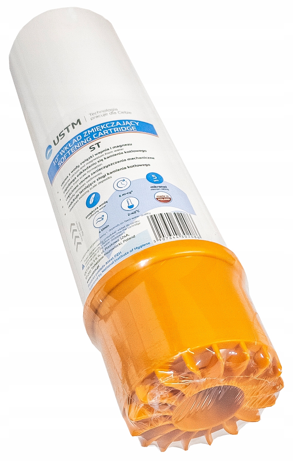 FILTR DO WODY WKŁAD BLOK UZDATNIAJĄCY ZMIĘKCZAJĄCY WODĘ ŻYWICA ST10 1SZTUKA Marka UST-M
