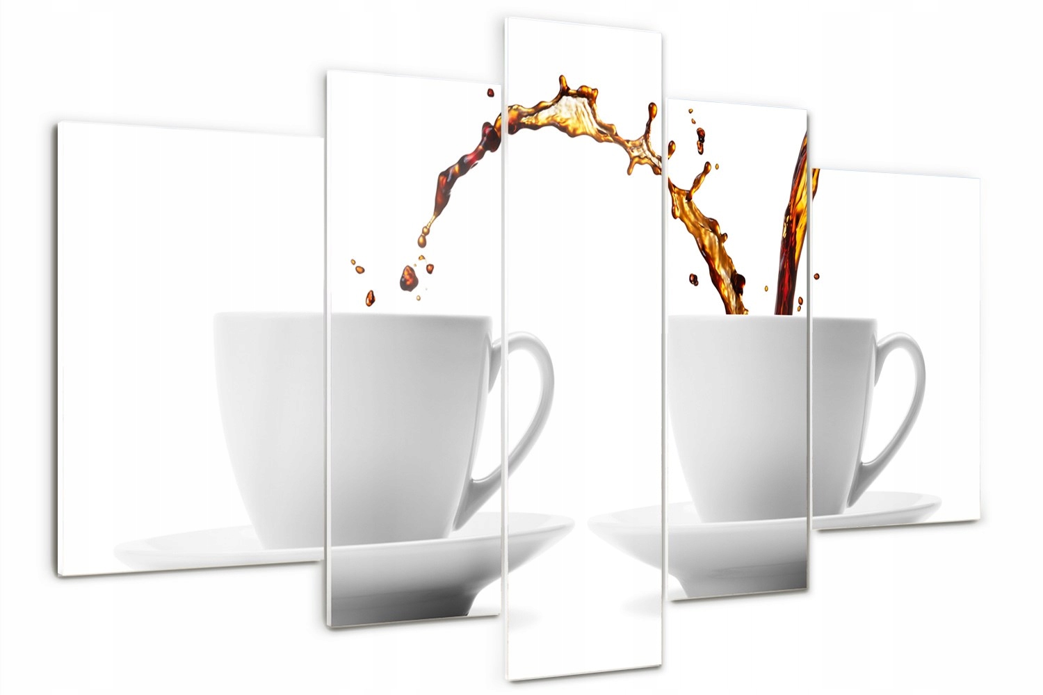 

Obraz szklany tryptyk na ścianę Lejąca się kawa