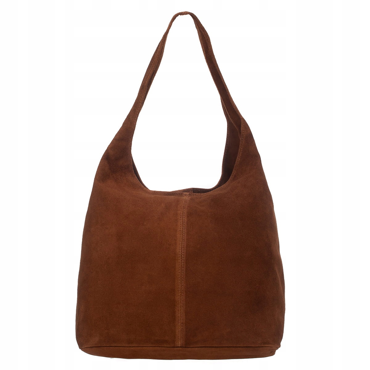 Kožená taška Vera Pelle Rossina Semišová Hnědá