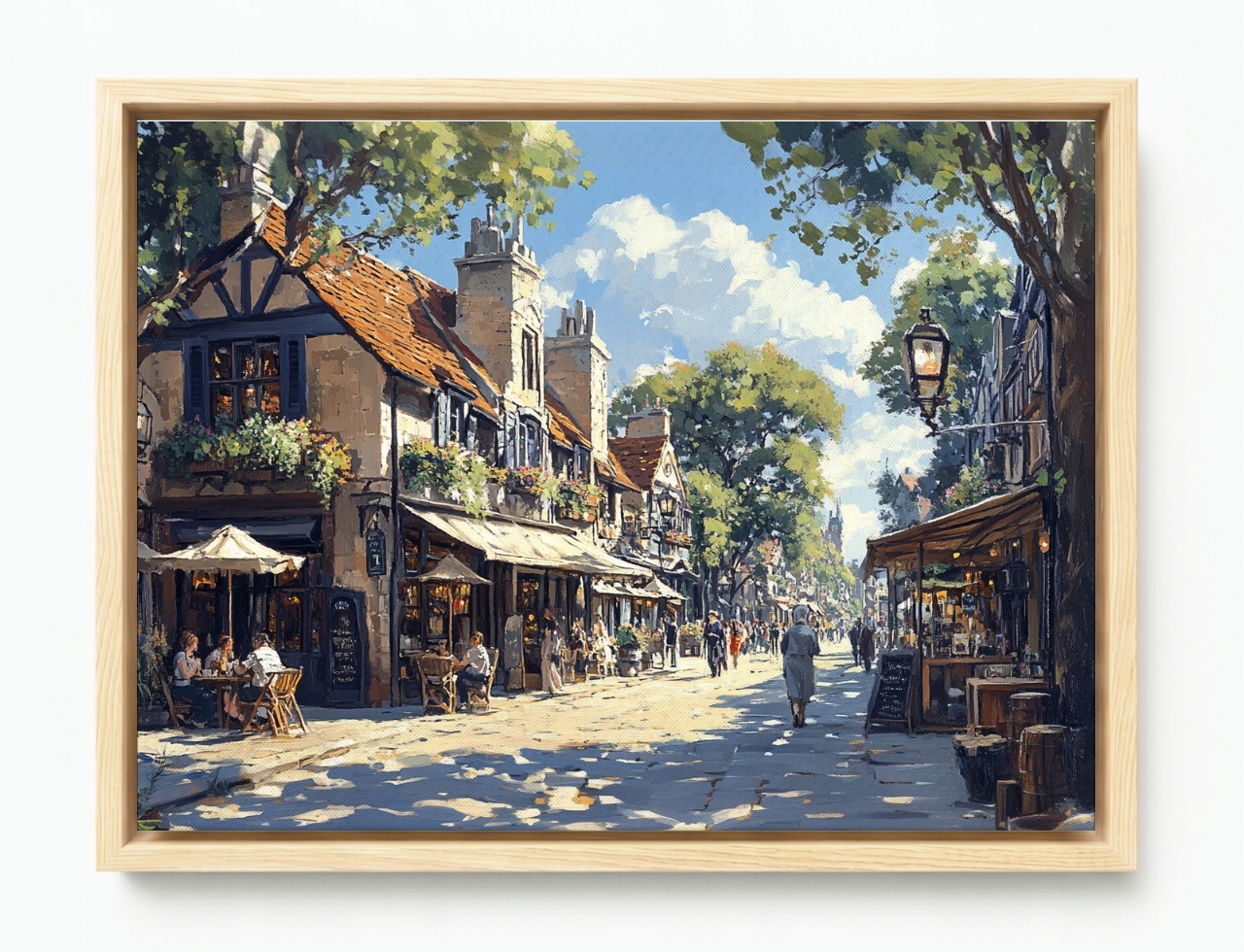 Obraz Rám Americký Box Město Francie Ulička Bulvár Restaurace 80x60