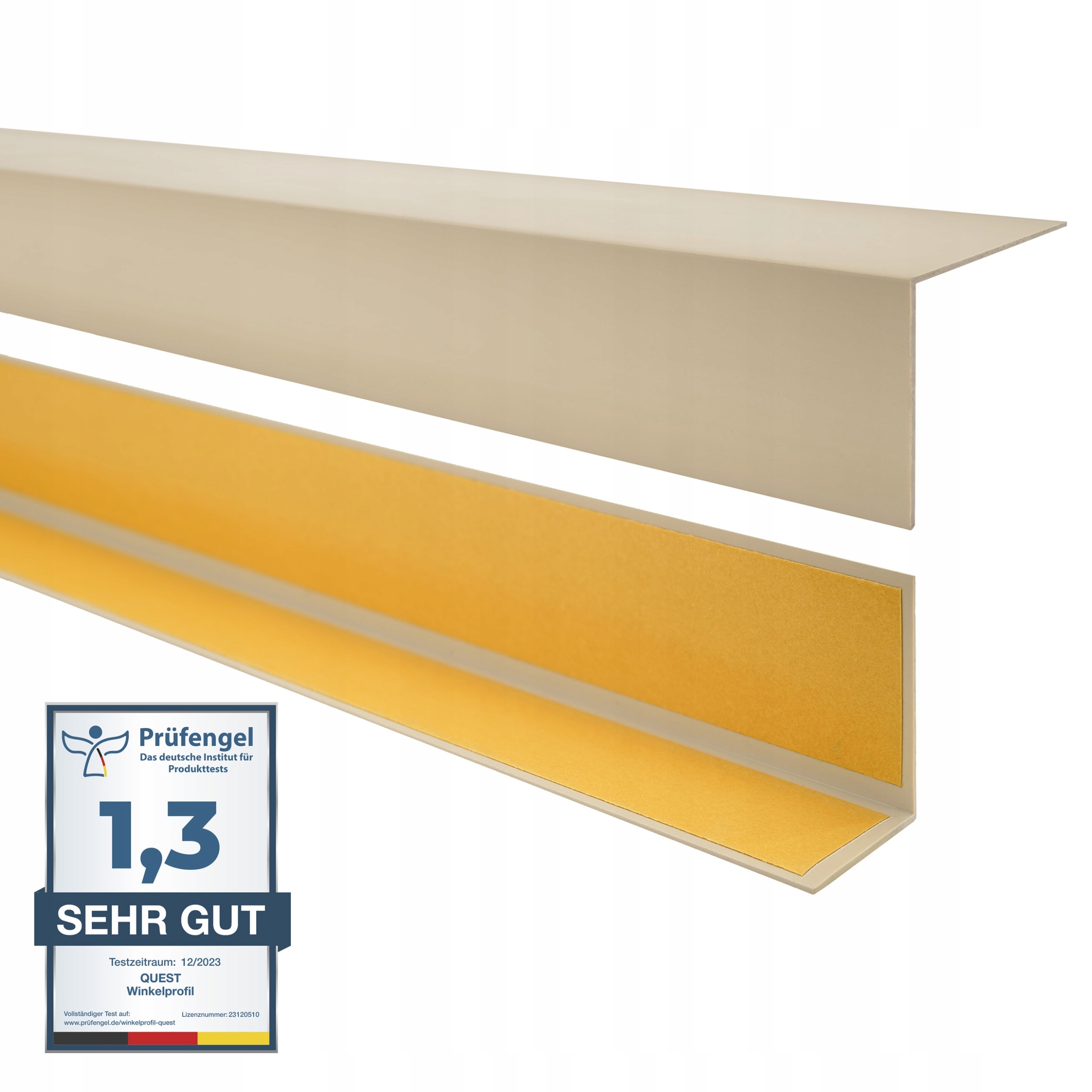 Tvrdý uholník Pvc, uhlový profil, samolepiaci, béžový, 30x30 mm, 100 cm